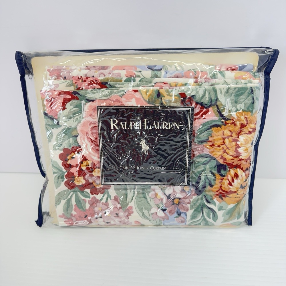 VINTAGE New Ralph Lauren ALLISON Floral Shower Curtain 72" x 72"